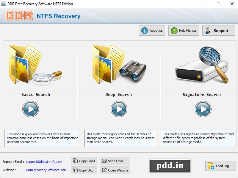 Screenshot vom Programm: NTFS Partition Recovery