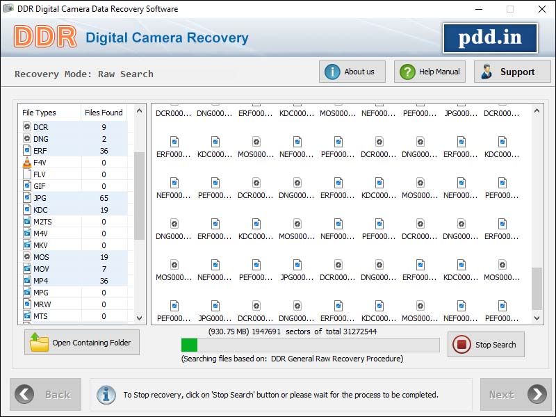 Screenshot of Restore Camera Pictures