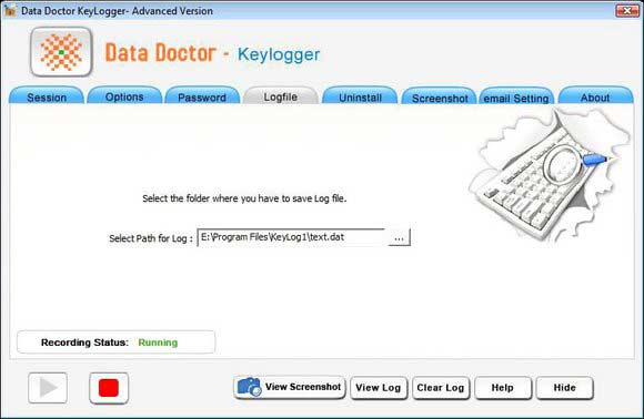 Screenshot of Advanced Invisible Keylogger