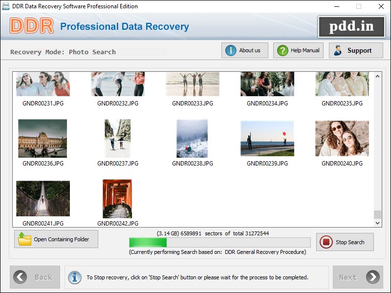 Screenshot of Windows Data Restore