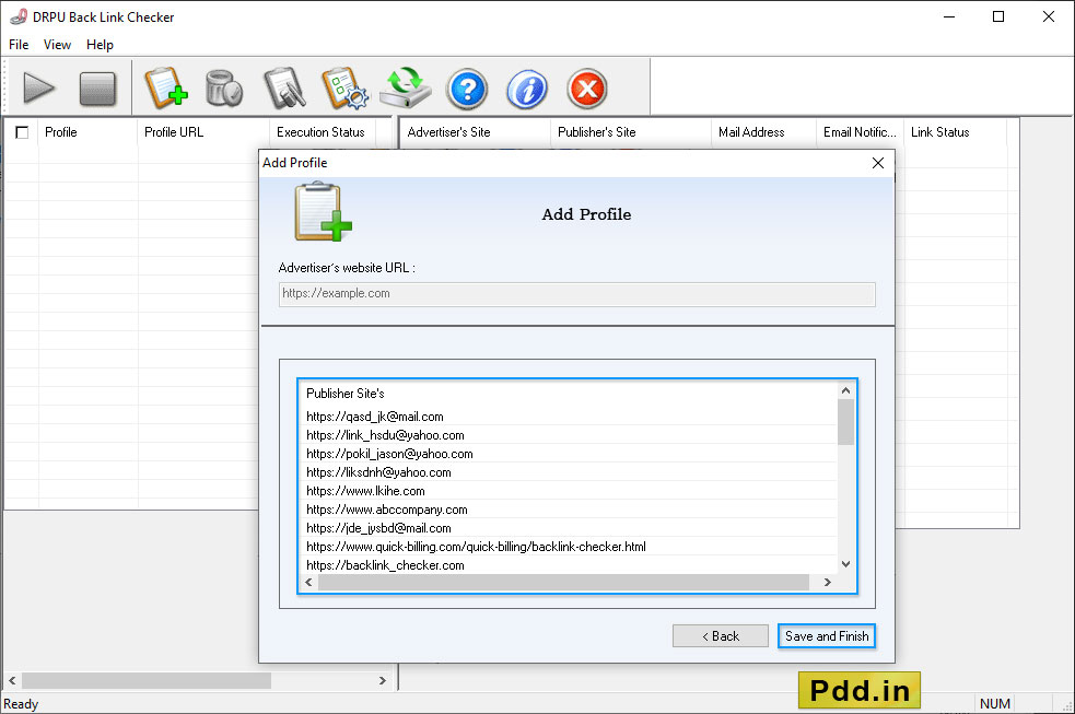 BackLink Checker Utility Screenshots
