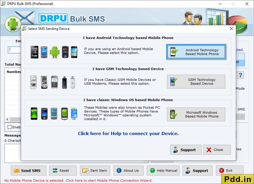 Choose your mobile device 