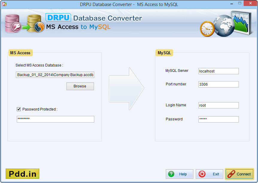 MS Access to MySQL Database Converter Screenshots