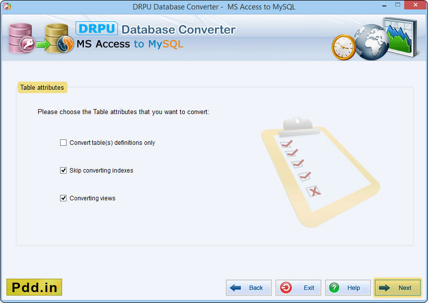MS Access to MySQL Database Converter Screenshots