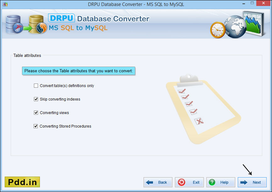 MS SQL to MySQL Database Converter