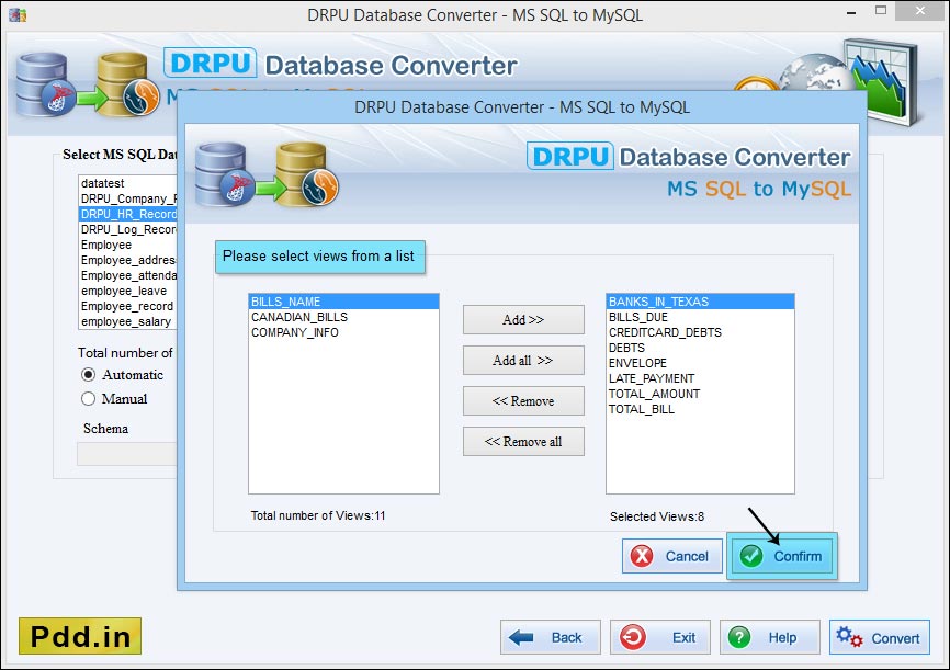 MS SQL to MySQL Database Converter