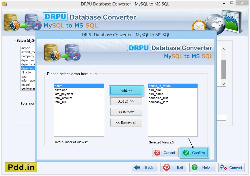 MS SQL to MySQL Database Converter