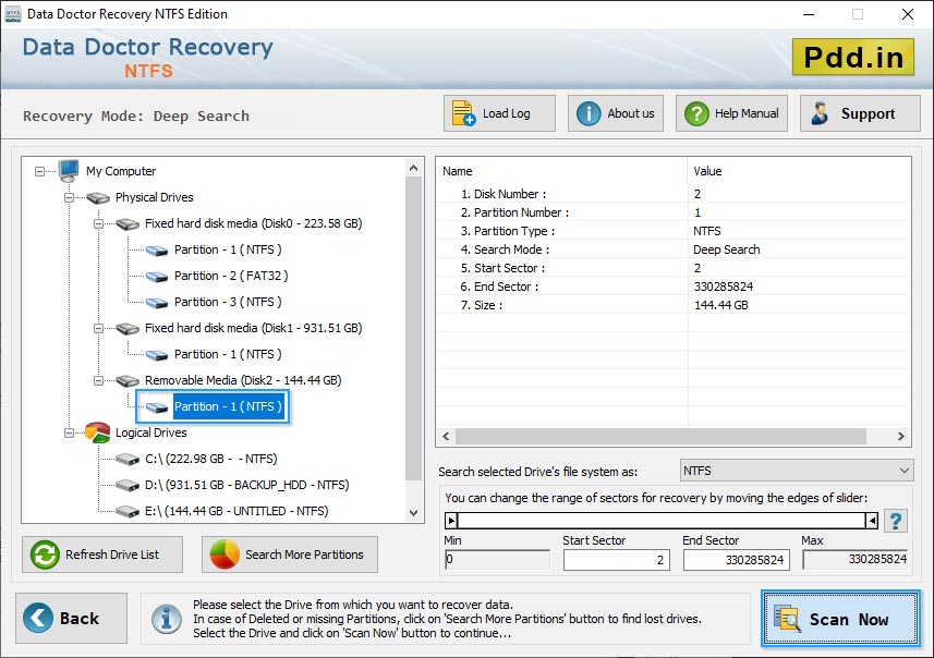 NTFS Data Recovery Software
