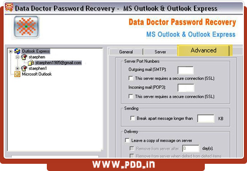 Outlook Express Passwords Recovery