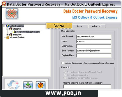 Outlook Express Passwords Recovery