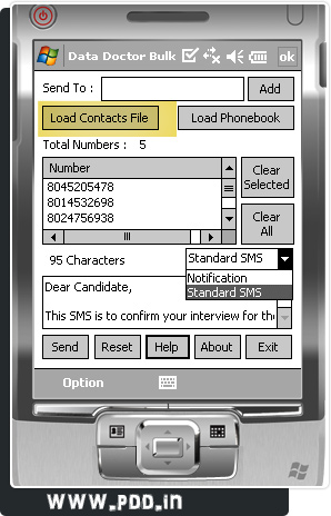 Pocket PC to Mobile Text Messaging (SMS) Software 
