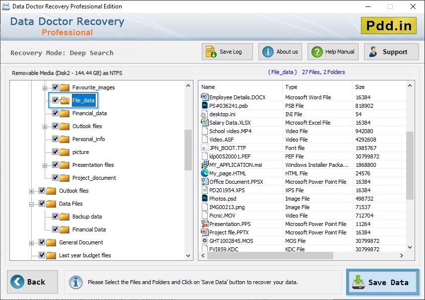 open contaning folder